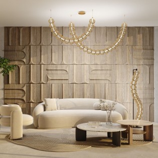 LED Pendant Lamp Golden Cage (107W)