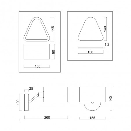Aplique de pared Brianne