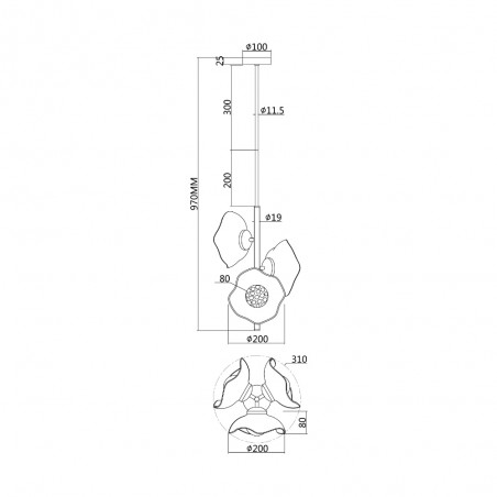Pendant Lamp Miracle (3 lights)