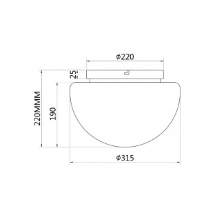 Ceiling Flush Light Glassy