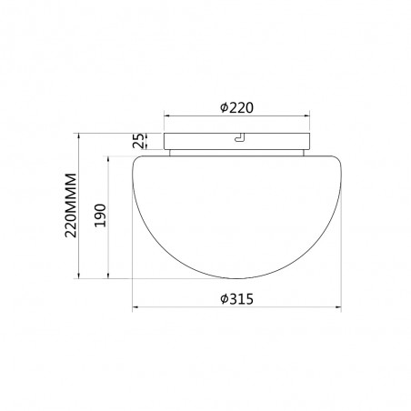 Ceiling Flush Light Glassy