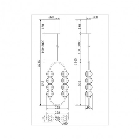 LED Pendant Lamp Amulet (16W)