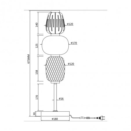 LED Table Lamp Pattern (28W)