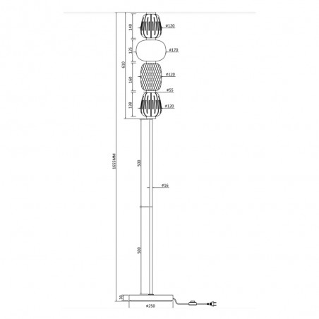 LED Floor Lamp Pattern (32W)
