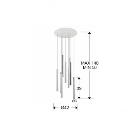 LED Pendant Lamp Varas (9x5W)