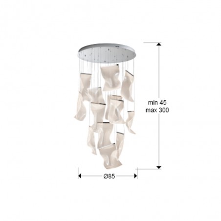 LED Cluster Pendant Velos Dimable (63W)