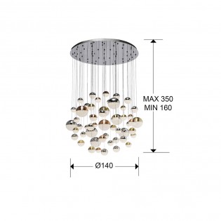 Cluster LED Pendant Lamp Sphere Smart (288W)