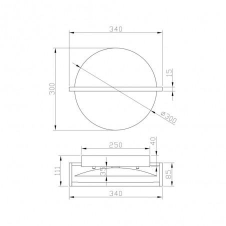 Aplique de pared LED Mira (14W)