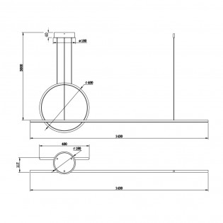 LED Pendant Lamp Halo (40W)
