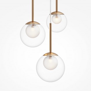 Cluster Pendant Lamp Basic Form Clear (3 lights)