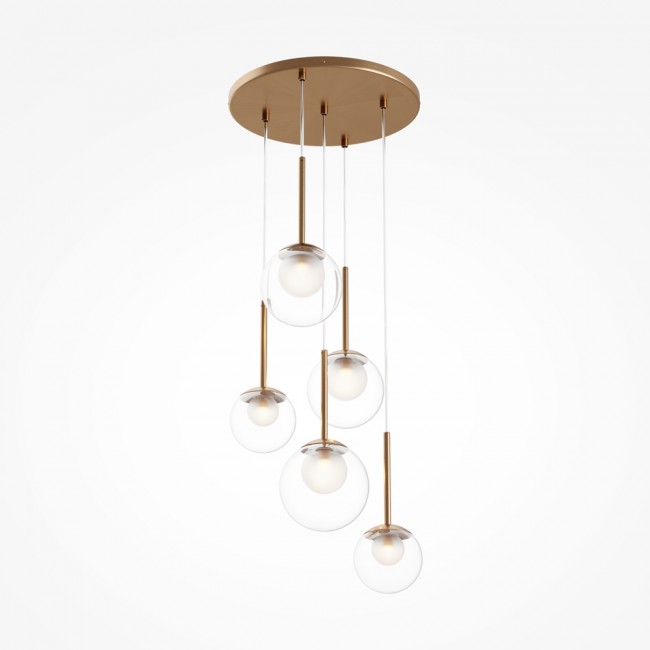 Cluster Pendant Lamp Basic Form Clear (5 lights)