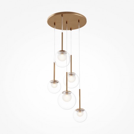 Cluster Pendant Lamp Basic Form Clear (5 lights)