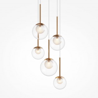Cluster Pendant Lamp Basic Form Clear (5 lights)