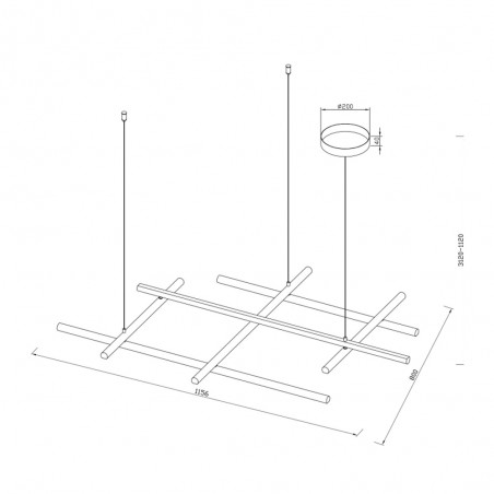 Lámpara colgante LED Radiance (80W)