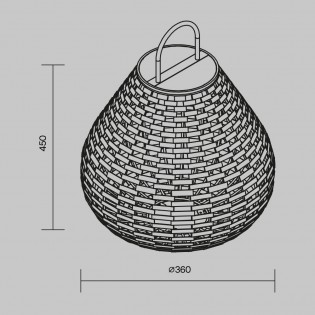 Outdoor solar portable lamp LED Plet (5W)