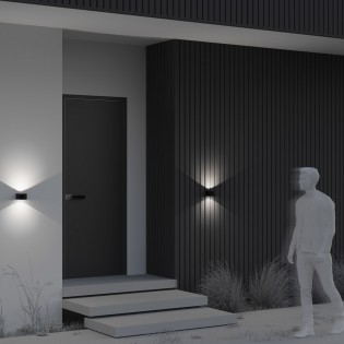 Aplique de pared de exterior LED Blow (2x5W)