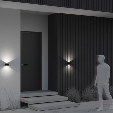 Aplique de pared de exterior LED Blow (2x5W)