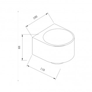 Aplique de pared de exterior LED Blow (2x5W)