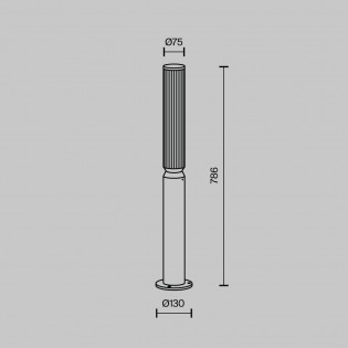 Outdoor LED Bollard Lamp Lit (12W)