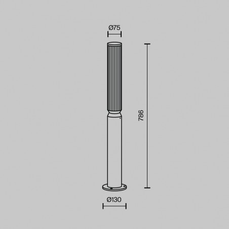 Outdoor LED Bollard Lamp Lit (12W)