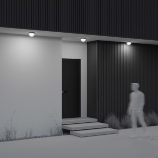 Outdoor LED Ceiling Flush Light Mon (12W)