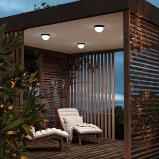 Outdoor LED Ceiling Flush Light Mon (12W)