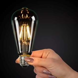 LED filament bulb E27 Clear ST64 (7W)