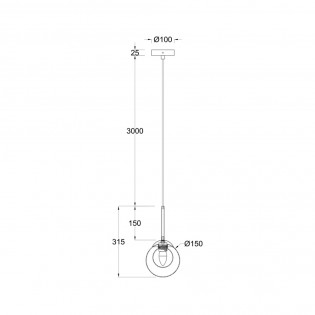 Pendant Lamp Basic Form Clear