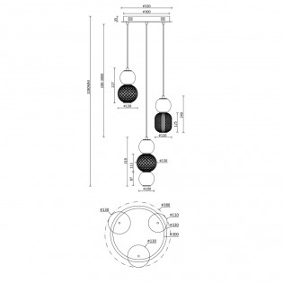 LED Pendant Lamp Drop (33W)