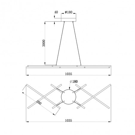 Lámpara colgante LED Halo (50W)