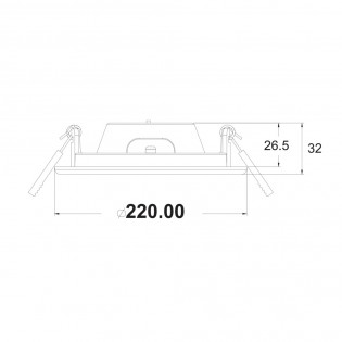 LED Downlight for bathrooms Stockton CCT (18W)