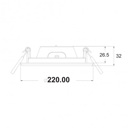 LED Downlight for bathrooms Stockton CCT (18W)