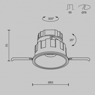 LED Ceiling Recessed Light Wise (10W)