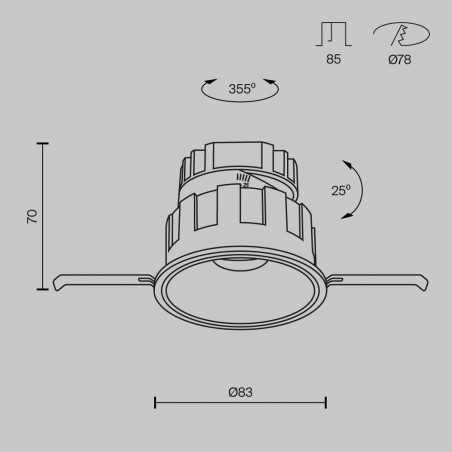 LED Ceiling Recessed Light Wise (10W)