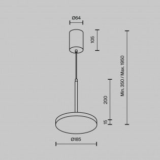 Lámpara colgante LED Plato (12W)