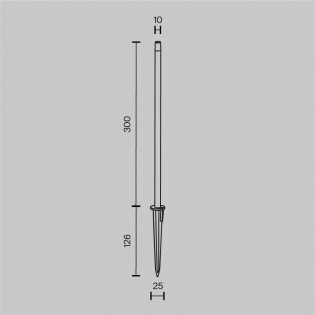 Outdoor LED bollard Spear 30 (1W)