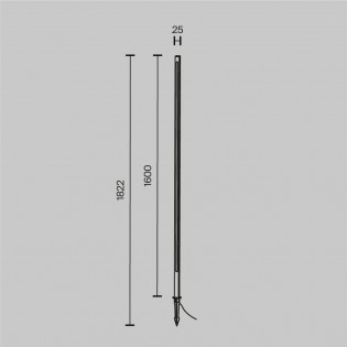 Outdoor LED Bollard Lamp Pole (24W)