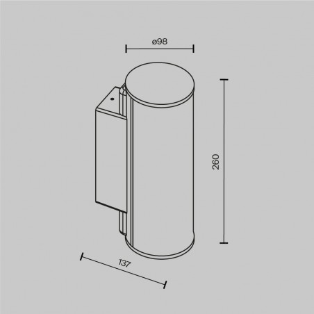 Aplique de pared de exterior LED Rock (12W)