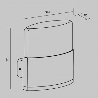 Aplique de pared de exterior LED Rom (12W)