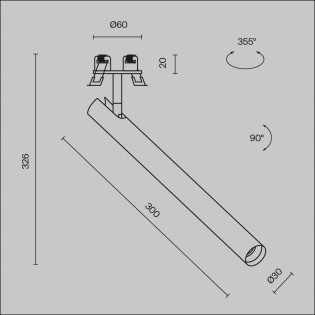 Ceiling recessed spotlight LED Focus T 30 (6W)