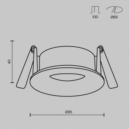 Empotrable de techo Slim