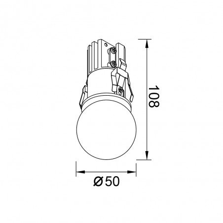 Empotrable para baños LED Bead (7W)