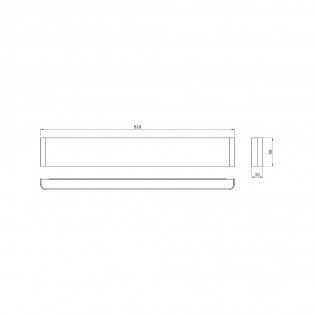 Aplique de pared LED Egeo Blanco (20W)