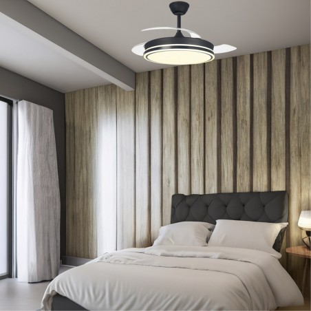 Ventilador LED con aspas plegables Supereco CCT Dim (45W)