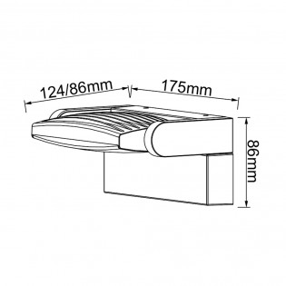 Aplique de pared de exterior LED Hood (12W)
