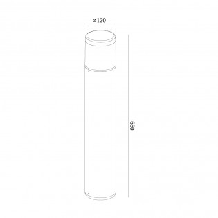 Baliza de exterior Chicago Redondo