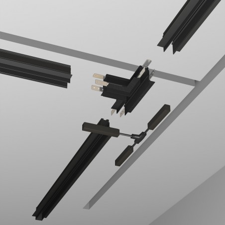 Conexión en T carril magnético empotrable Magneto