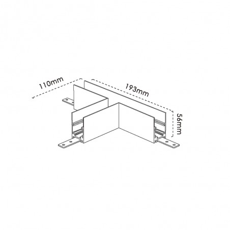 Conexión en T alta carril magnético de superficie Magneto
