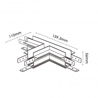 Conexión en T carril magnético empotrable Magneto