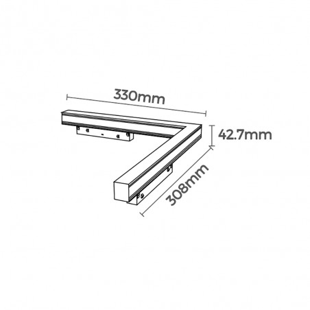 Ángulo LED magnético Magneto Esquina 4000K (16W)